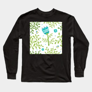 Elegance Seamless pattern with flowers Long Sleeve T-Shirt